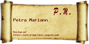 Petra Mariann névjegykártya